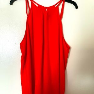 Orange paper moon tank top